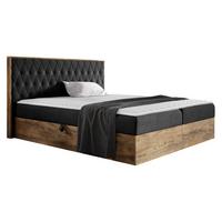 BOXBETT Wood 6 - H3 - Dunkelgrau, Holz/Textil (160/200cm) - MIRJAN24