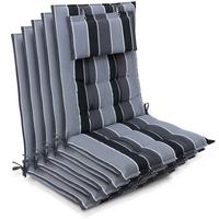 HOCHLEHNER Sun-HL 119x50x8cm Anthrazit-Gestreift (5tlg) - Dunkelgrau, Textil (50/120cm) - Beautissu 