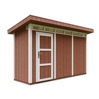 HOLZ-GARTENHAUS basis LP SmartSide 4,3m² mit B161xL411xH239 cm - M902 - REDWOOD RED - Dunkelrot, Holz (412/239/161cm) - Timbela