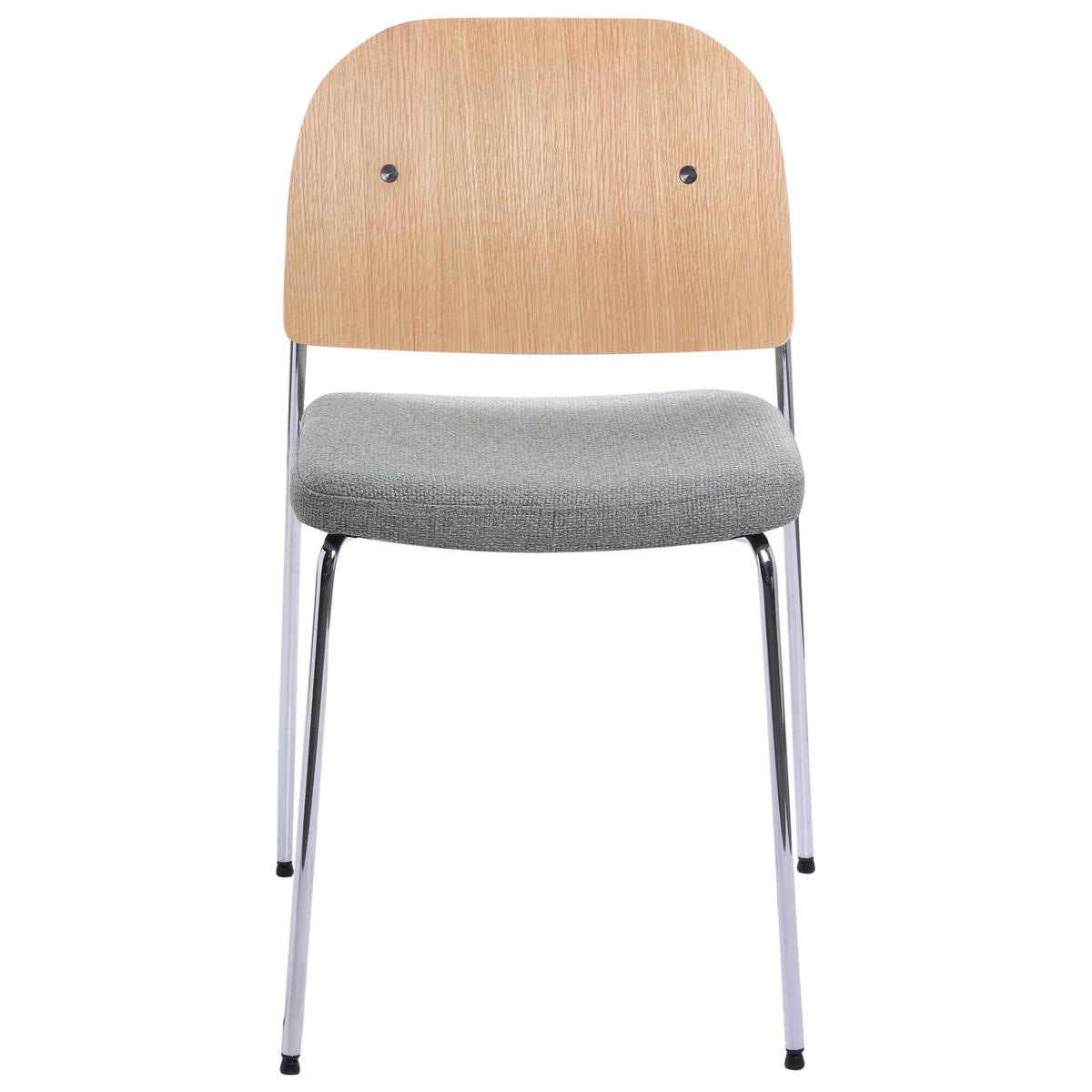 ESSZIMMERSTUHL 2er-Set Metall Grün/Hellbraun Ashcroft - Hellbraun, Metall (50/80/50cm) - Beliani