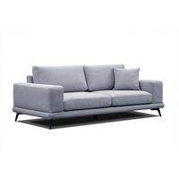 SOFA MEDIOLANE 3-Sitzer, hellblau - Hellblau, Holzwerkstoff/Textil (233/87/96cm) - Wozimo