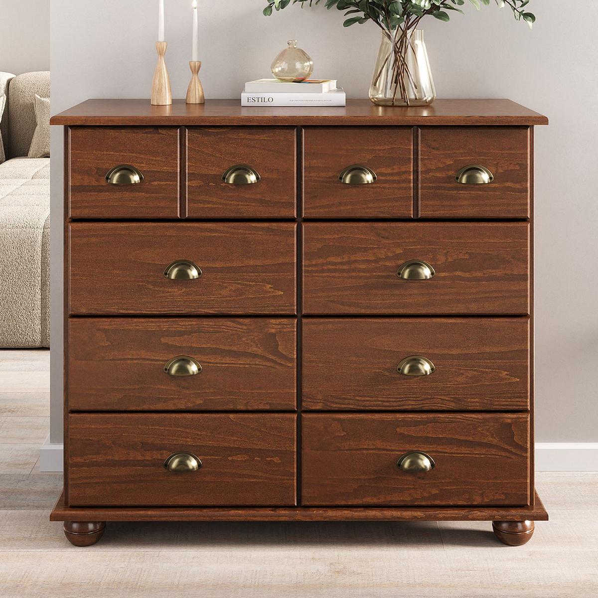 APOTHEKERKOMMODE COLMAR Kastanie - Kastanienfarben, Holz (92/80/39cm) - IDIMEX