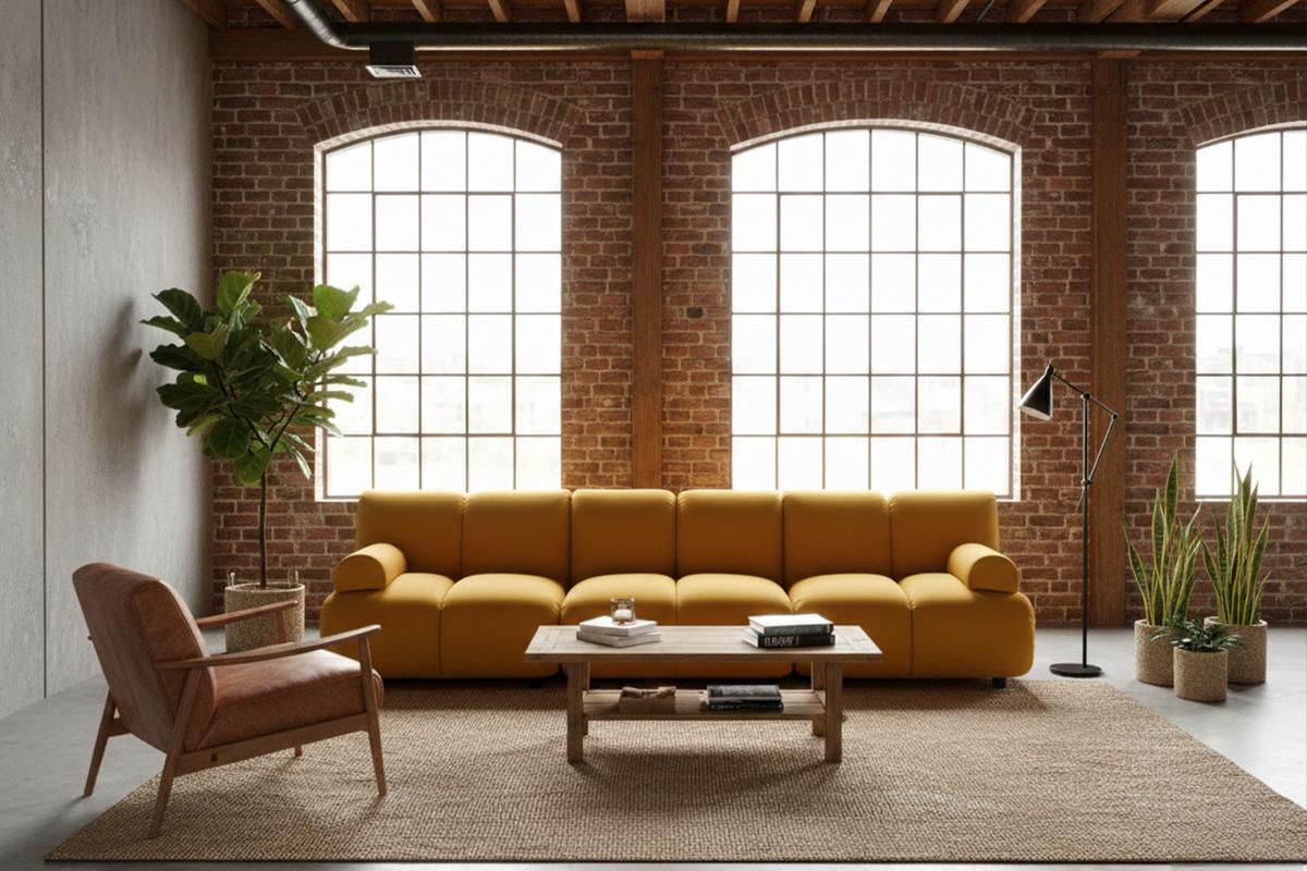 MODULSOFA LAYLA Gelb Velvet - Gelb/Schwarz, Buchenholz/Textil (274/74/99cm) - KAWOLA
