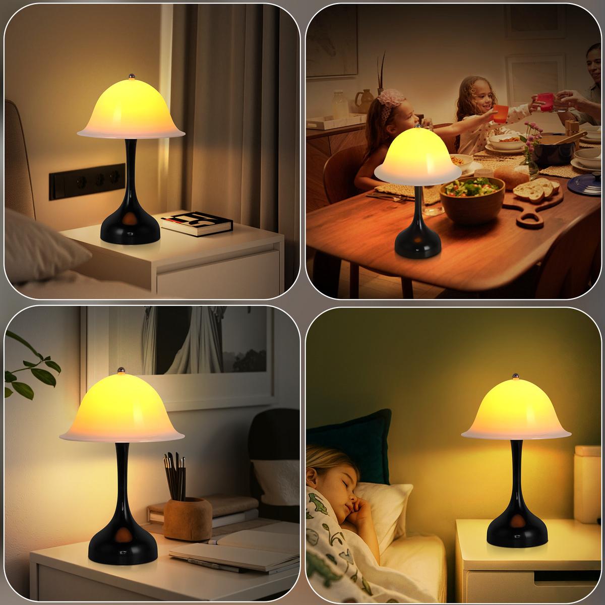 LED TISCHLAMPE Luminor 16/9/24.5 cm - Schwarz, Kunststoff (16/9/24.5cm) - ZMH