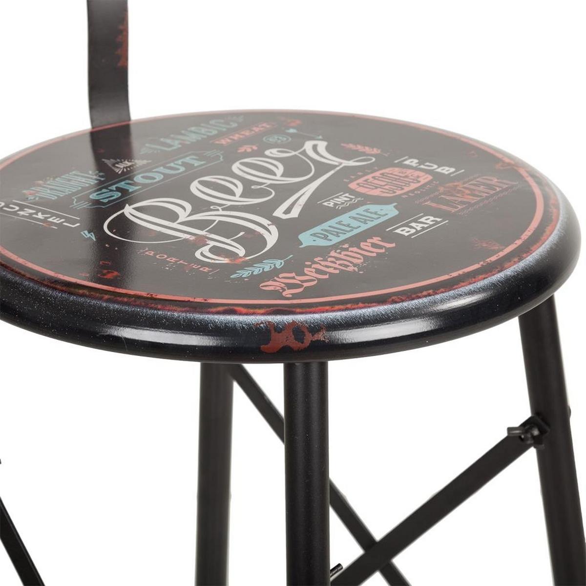 HOCKER aus Metall, schwarz, 46x40x100cm - Multicolor, Metall (46/100/40cm) - Wanderlust