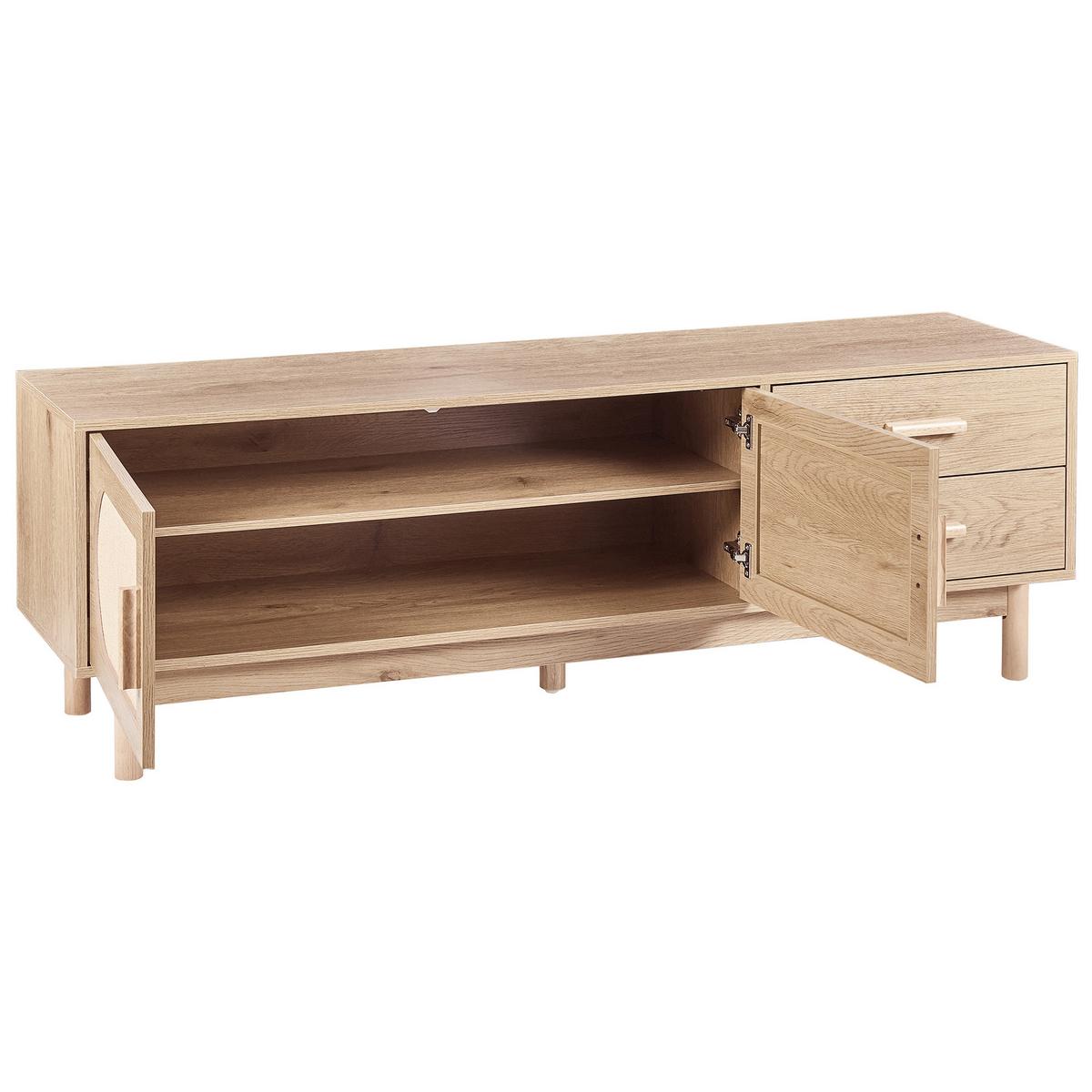 TV-MÖBEL Hellbraun Costello - Hellbraun/Braun, Holzwerkstoff (150/50/40cm) - Beliani