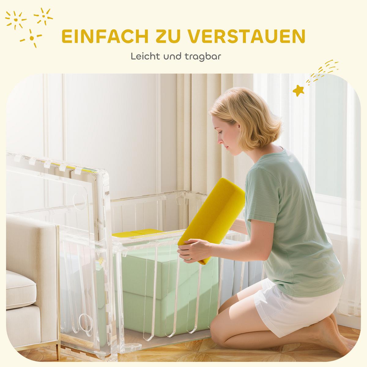 SCHAUMSTOFF Bausteine 12-tlg. Kinder Bausteinset mit Cord-Optik Bunt - Multicolor, Textil (40/160cm) - AIYAPLAY