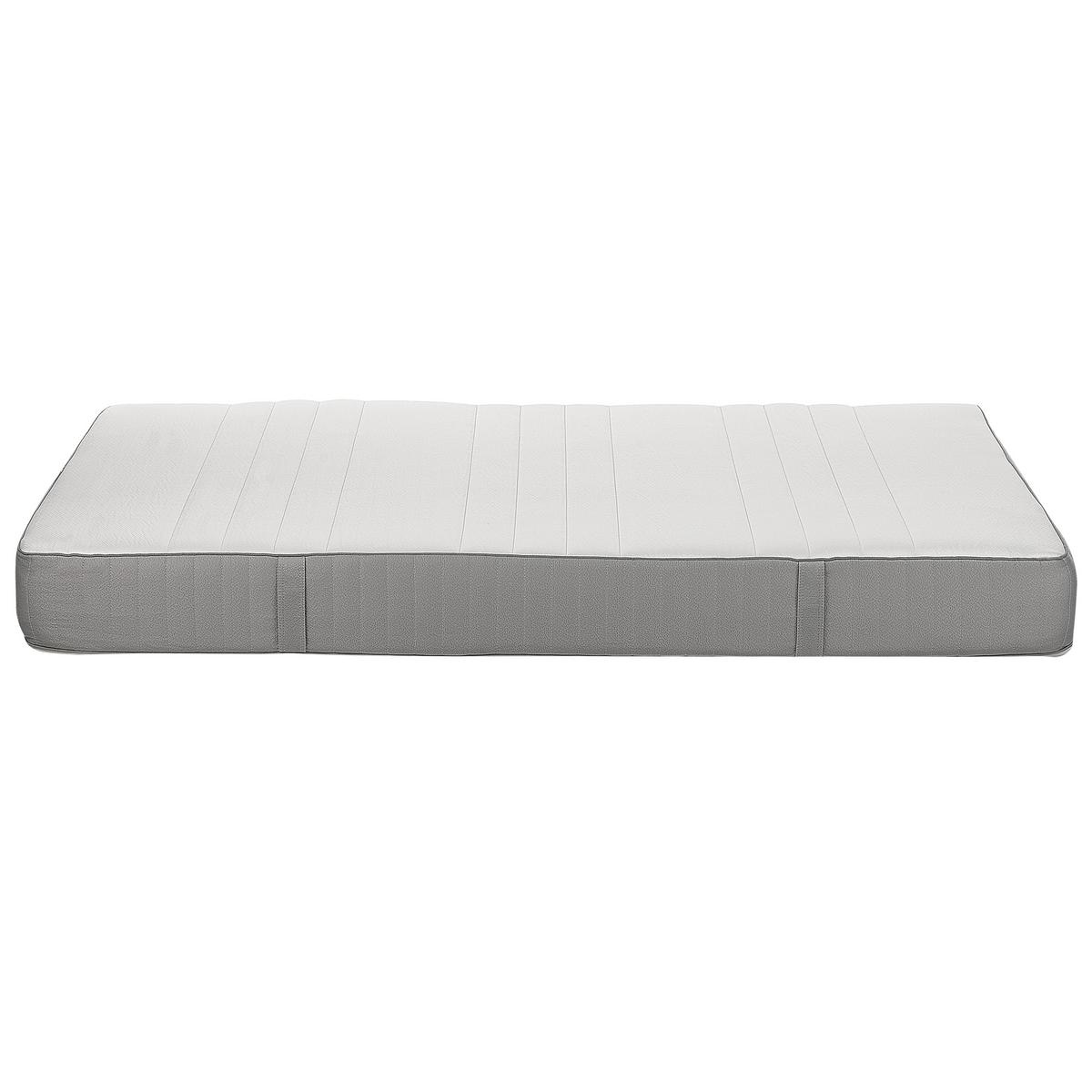 GEL-MEMORY-SCHAUMMATRATZE H2/3 Mittel 140/200 cm Happiness - Weiß, Textil (140/200cm) - Beliani