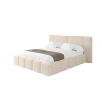 POLSTERBETT mit Bettkasten und Lattenrost, Boxbett ohne Matratze - NILO 120x200 Dunkelbeige - Honig, Holzwerkstoff/Textil (120/200cm) - ALTDECOR