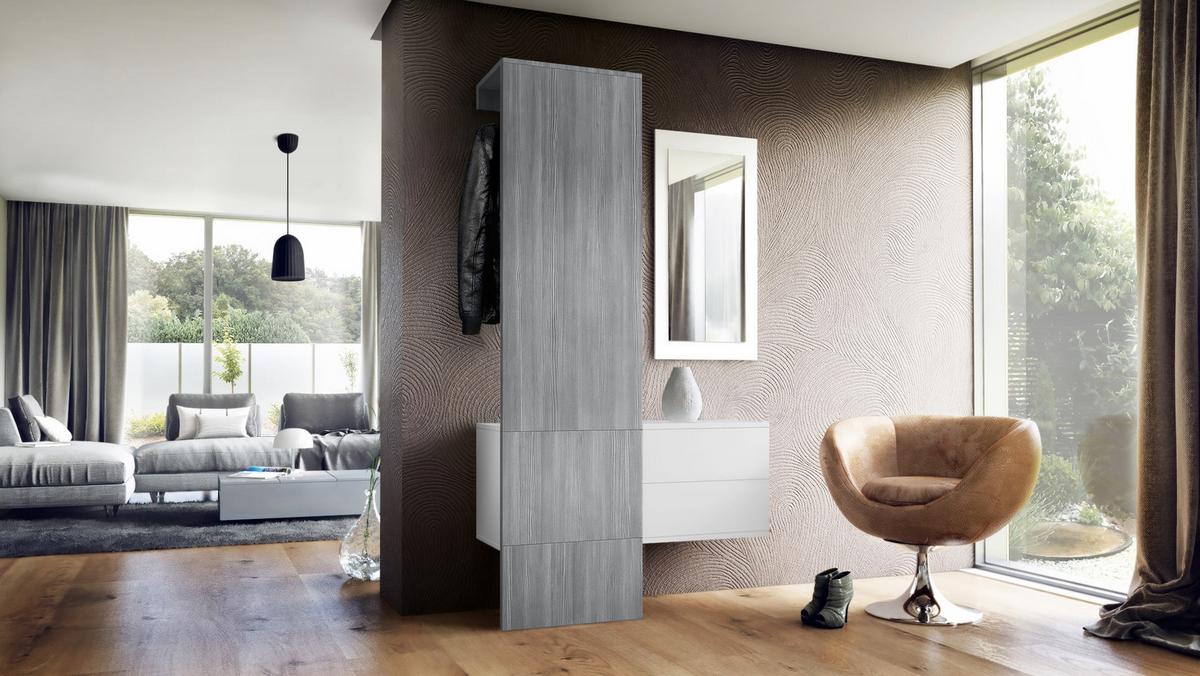 GARDEROBE Carlton Paneel in Avola-Anthrazit - Anthrazit, Holzwerkstoff (105/193/35cm) - Vladon
