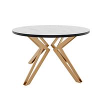 ESSTISCH ausziehbar aus MDF, Weiß - Goldfarben/Weiß, Holzwerkstoff (100/100/76cm) - Idohome