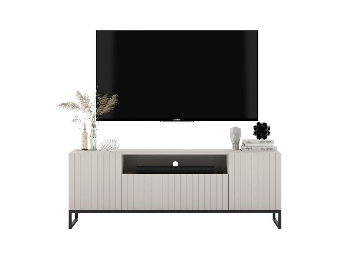 TV-SCHRANK Elpis2 Kaschmir Matt mit Metallrahmen Glamour 150 cm - Kaschmir, Holzwerkstoff (150/51.5/36.5cm) - Meble Lindner