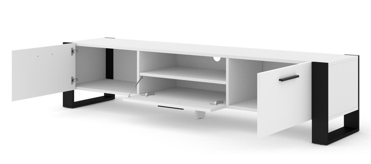 TV LOWBOARD Weiß 200/48/43 - Weiß, Holzwerkstoff (200/48/43cm) - RAUMHIRSCH FURNITURE