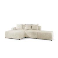 ECKSOFA Megan Xs In Poso - Creme, Holzwerkstoff/Textil (304/165cm) - Fun Möbel