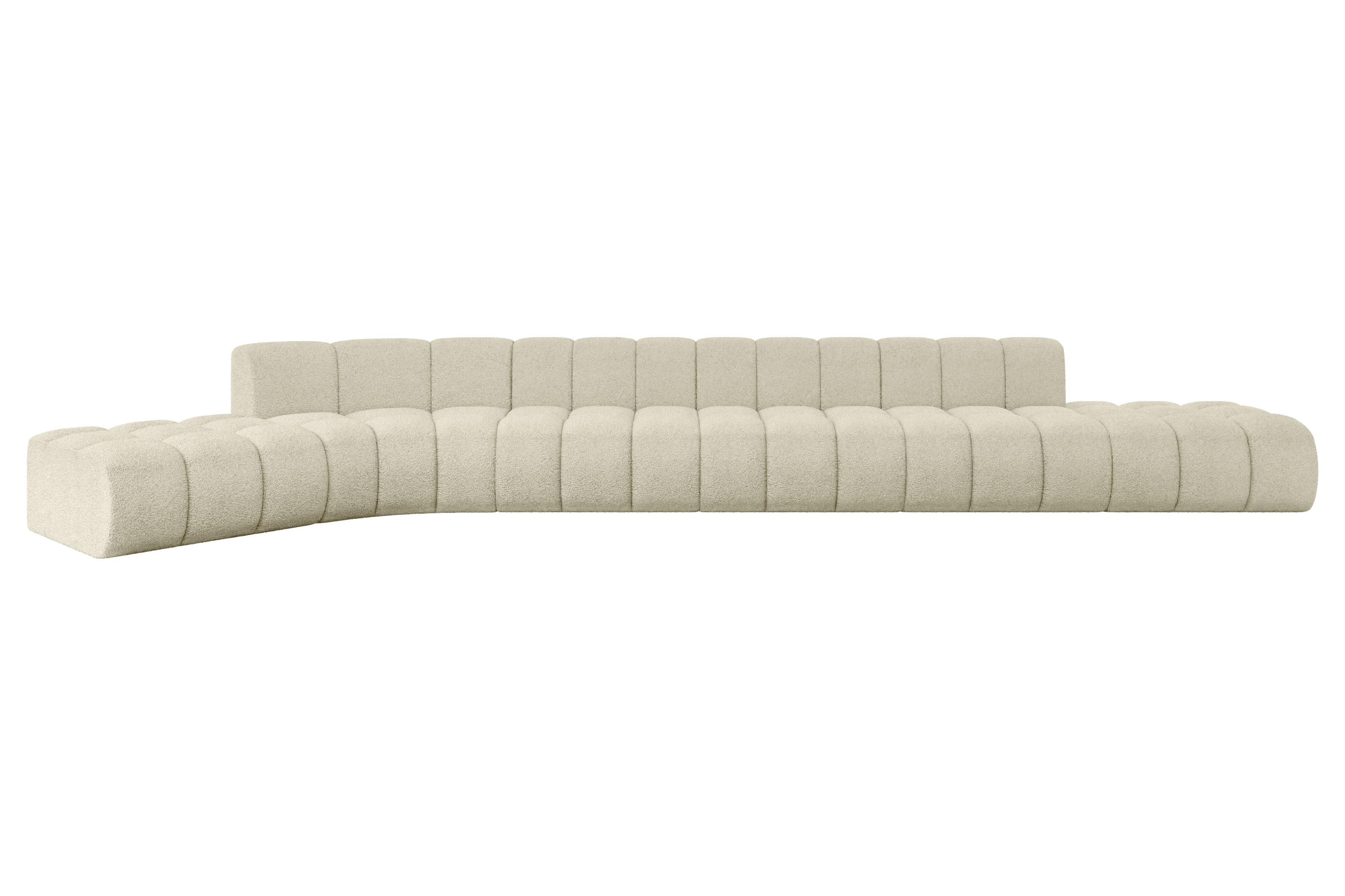 ECKSOFA modulares Sofa Solven-L3 - 562x174x70 cm Beige - Beige, Holzwerkstoff/Textil (562/174cm) - ALTDECOR