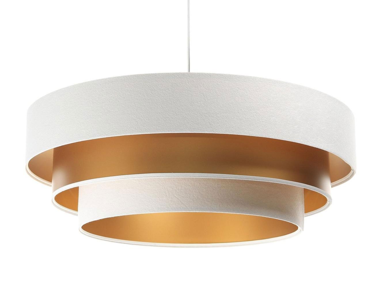 HÄNGELEUCHTE Gold 60/20 cm - Weiß, Kunststoff (60/1.5/20cm) - ONZENO