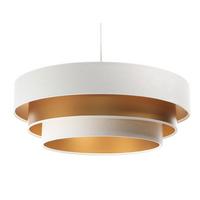 HÄNGELEUCHTE Gold 60/20 cm - Weiß, Kunststoff (60/1.5/20cm) - ONZENO