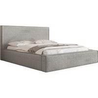 POLSTERBETT Terra mit Bettkasten, Grau Boucle 120x200 cm - Birkefarben/Hellgrau, Holzwerkstoff/Kunststoff (120/200cm) - WFL GROUP