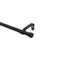 GARDINENSTANGE Olymp Lucan 200 cm, 1-läufig (ohne Ringe), 16 mm Ø Schwarz - Schwarz, Metall (200cm) - INTERDECO