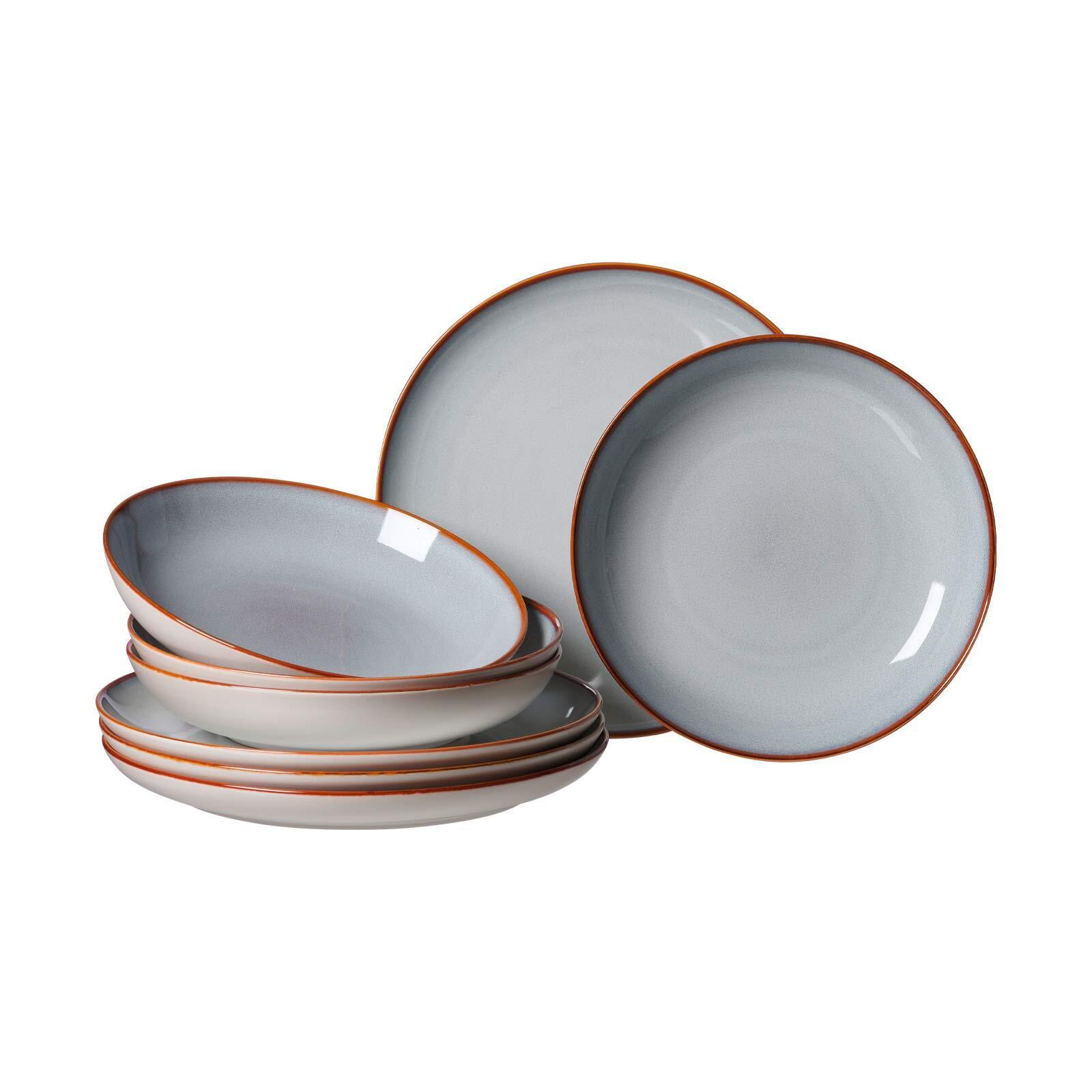 TAFELSERVICE PORTOFINO grau 8-tlg. - Grau, Keramik (2/2/2cm) - Ritzenhoff Breker