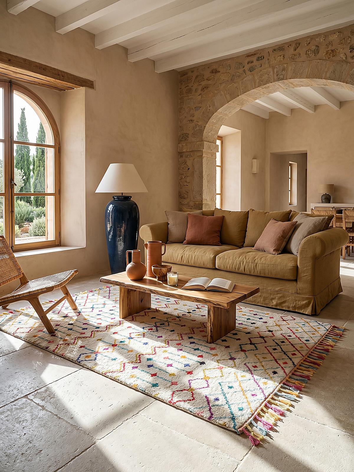 TEPPICH mit Fransen ARUN, geometrisch-abstrakt, Bunt, 200 x 290 cm - Multicolor, Textil (290/200cm) - KADIMA DESIGN