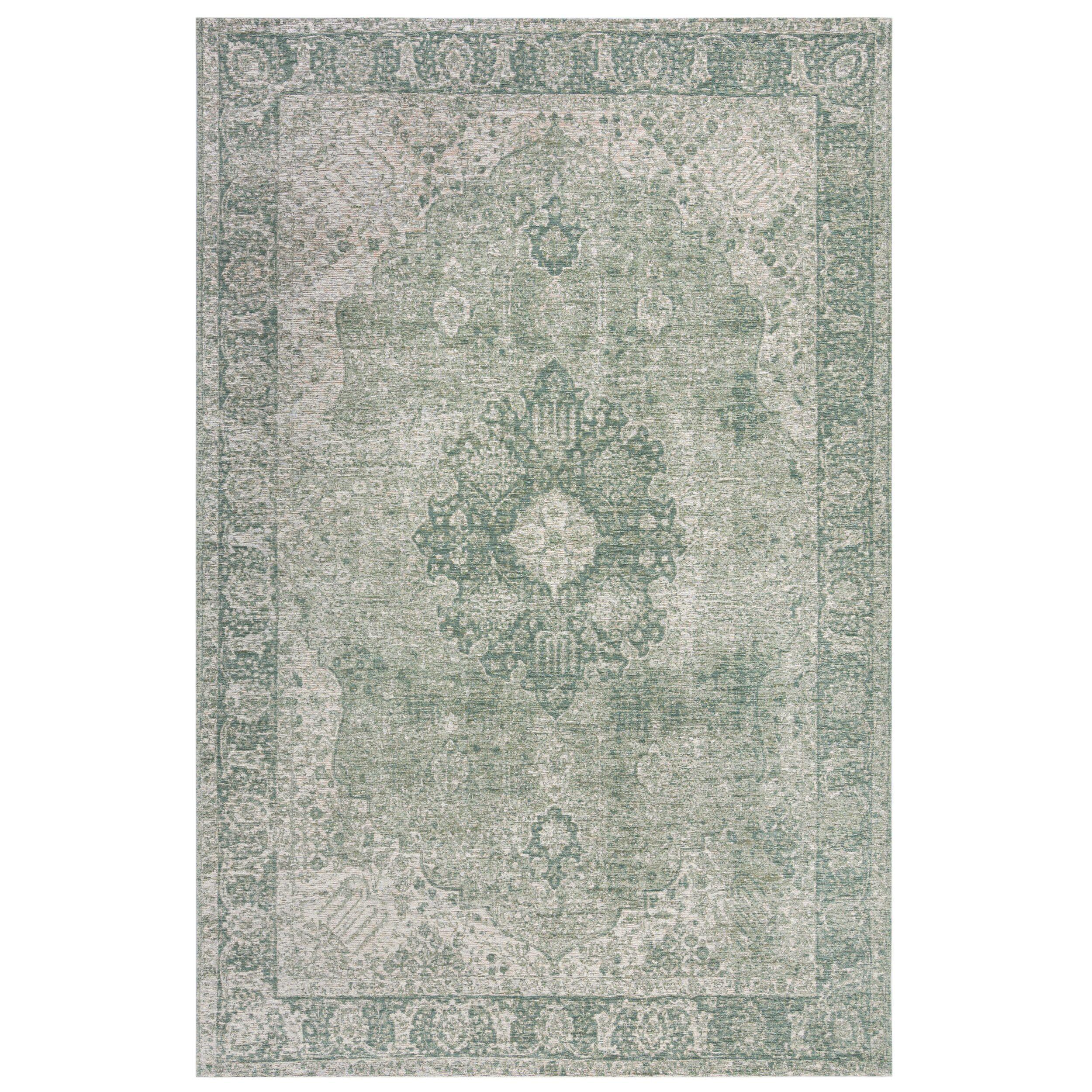 TEPPICH COQUET, im Vintage-Stil, Grün, 200 x 290 cm - Grün, Textil (290/200cm) - KADIMA DESIGN