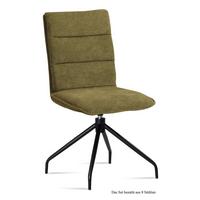 ESSZIMMERSTUHL drehbar (8er-Set) Donata 47x92x60 Schwarz/Olivgrün - Schwarz/Olivgrün, Kunststoff (60/92/47cm) - 58aufmkessel