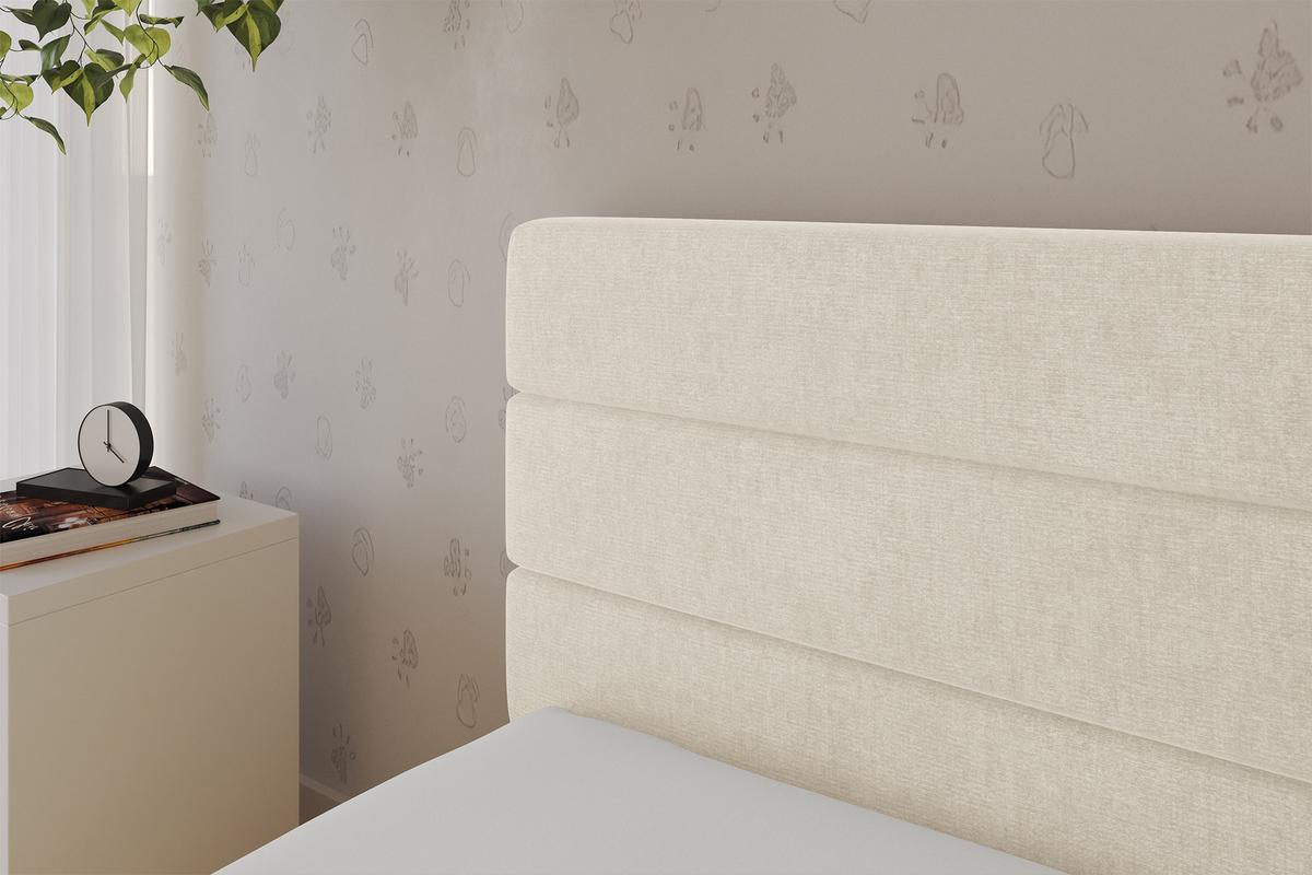 EINZELLBETT Jugendbett mit Bettkasten und Matratze H3/H4, Rechts - BEMY 80x200 Beige - Naturfarben, Holzwerkstoff/Textil (80/200cm) - ALTDECOR