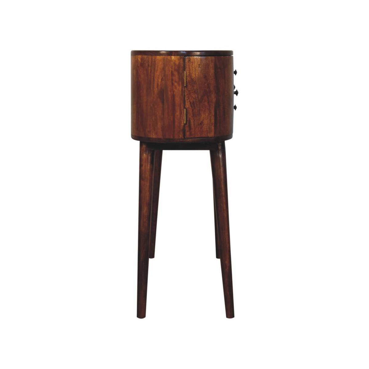 KONSOLENTISCH IN KASTANIENFARBE, 2 SCHUBLADEN, 2 SEITENSCHRÄNKE, BRAUN - Braun, Holz (110/35/91cm) - Artisan Furniture