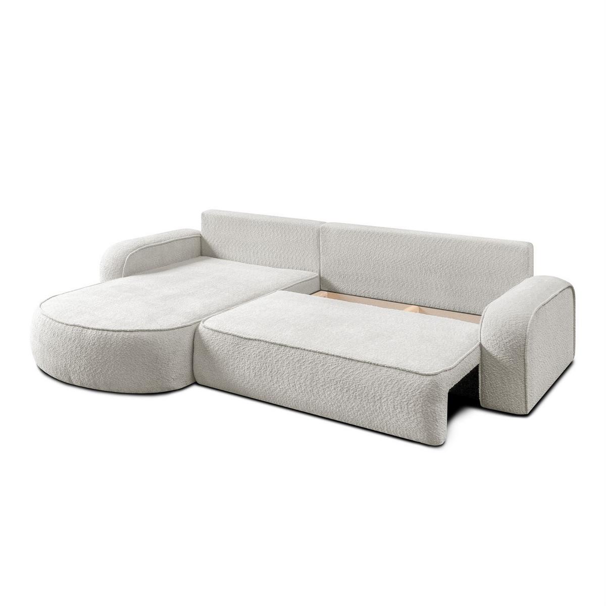 ECKCOUCH VENUS II mit Bettkasten, Coral 65 - Creme, Textil (275/178cm) - Lookway
