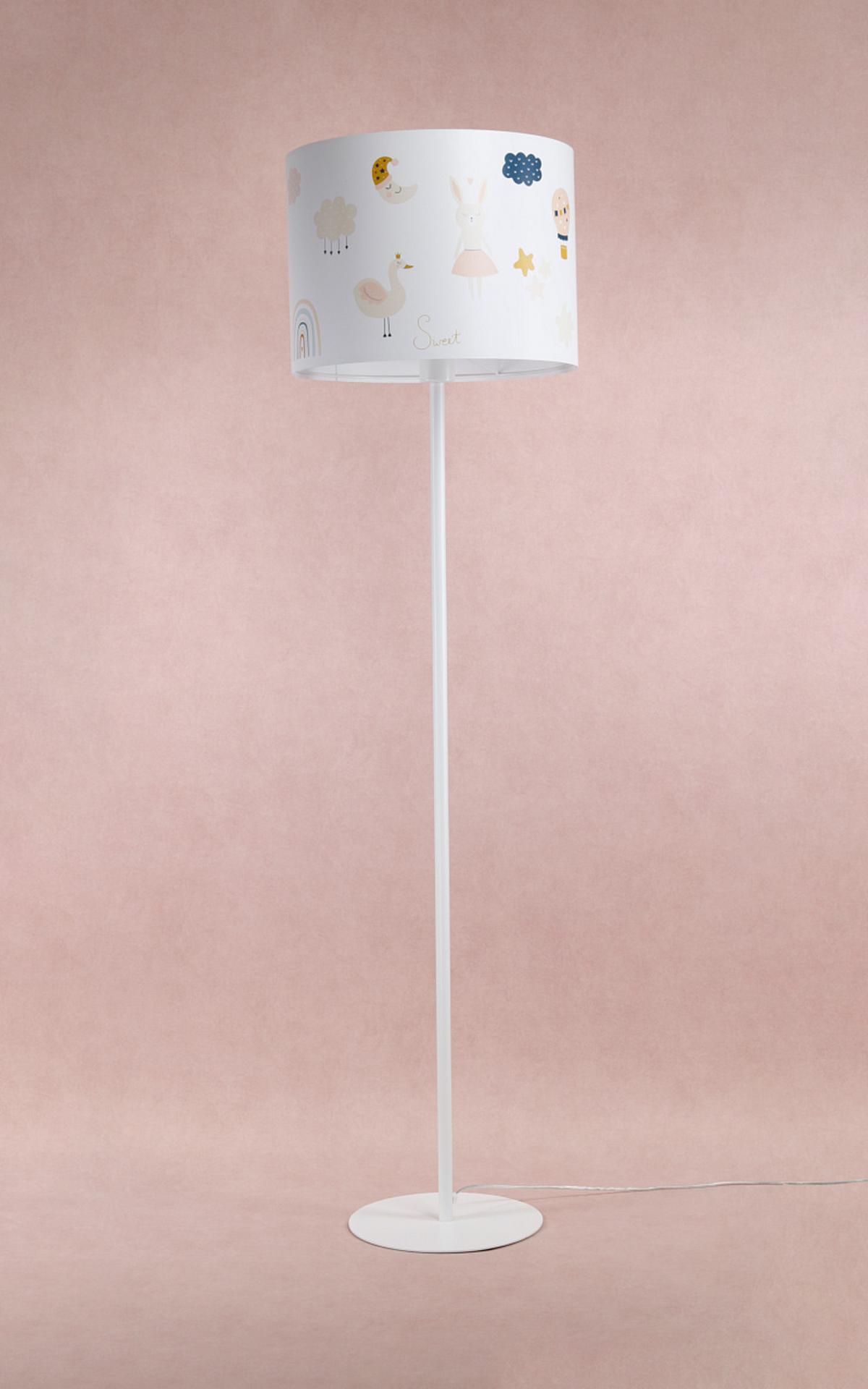 STEHLAMPE Bunt 40/30 cm - Multicolor/Weiß, Kunststoff (30/3.8/30cm) - ONZENO