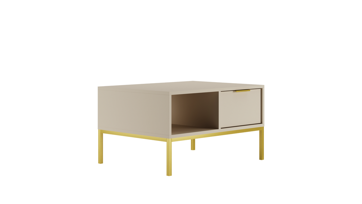 COUCHTISCH Austin 60/45/80 - Kaschmir/Goldfarben, Holzwerkstoff (80/60/45cm) - RAUMHIRSCH FURNITURE