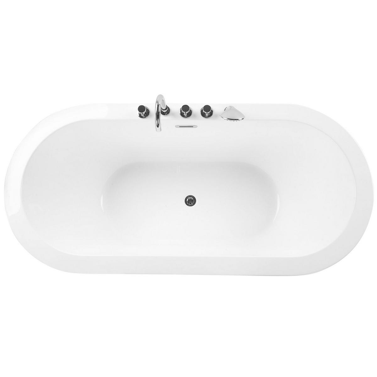 BADEWANNE FREISTEHEND 80x170x60 cm weiß Empresa - Weiß, Kunststoff (80/60/170cm) - Beliani