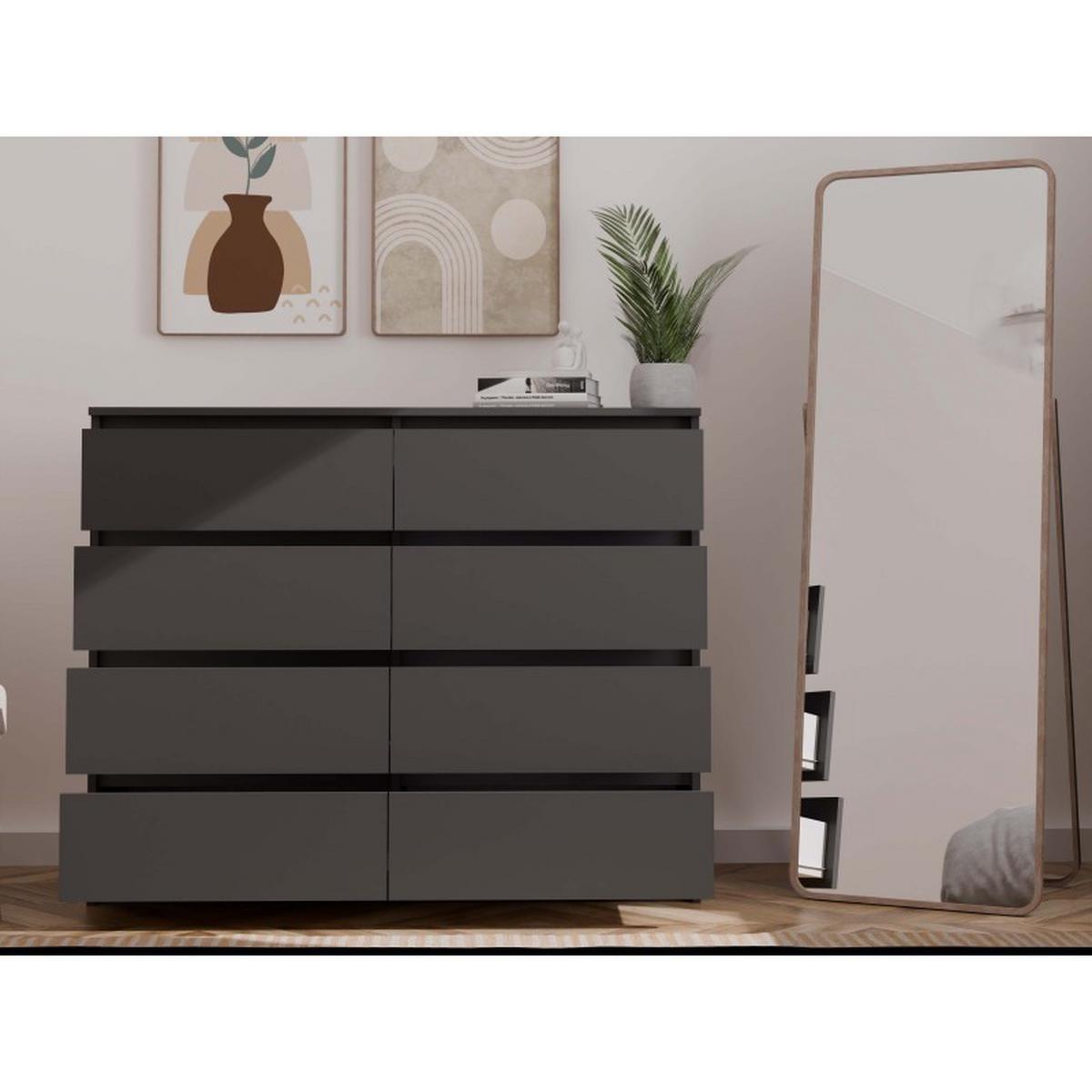 KOMMODE Schwarz 138/97/40 - Schwarz, Holzwerkstoff (138/97/40cm) - RAUMHIRSCH FURNITURE