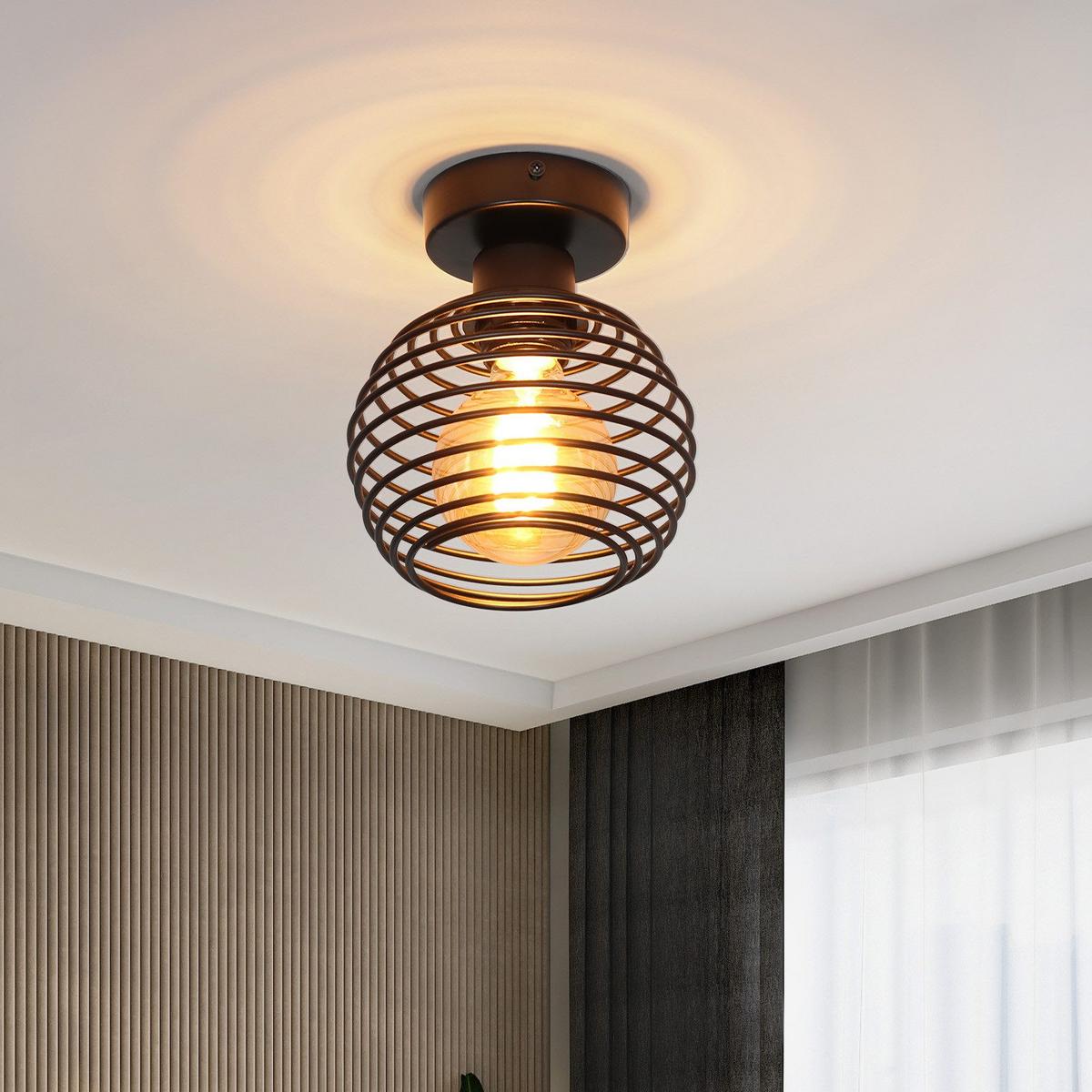 LED-DECKENLEUCHTE Theodor 16/16/16 cm - Schwarz, Metall (16/16/16cm) - Nettlife