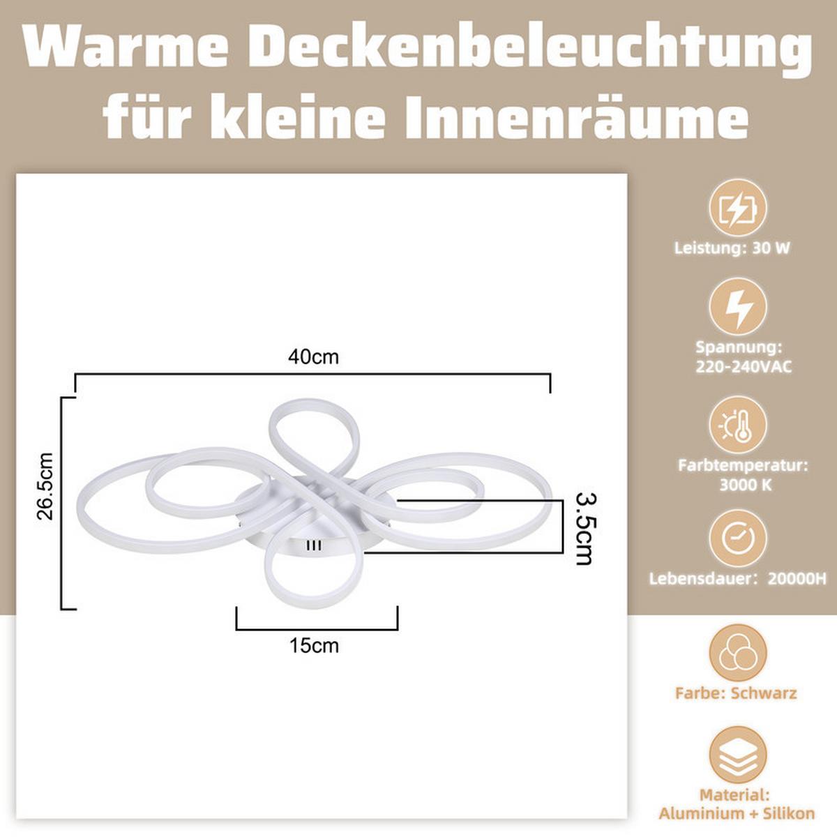LED-DECKENLEUCHTE Filderstadt II 40/26.5/3.5cm - Weiß, Metall (40/26.5/3.5cm) - Nettlife