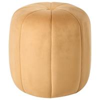 POUF Samtstoff Senfgelb Selby - Gelb, Textil (40/46/40cm) - Beliani