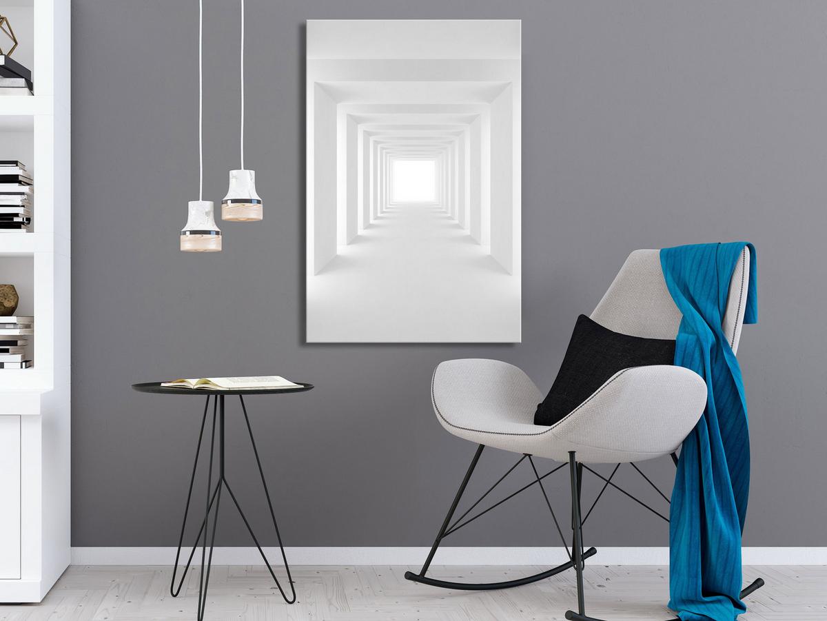 KUNSTDRUCK Grau 40/60 cm - Weiß/Grau, Textil (40/60cm) - KUNSTLOFT