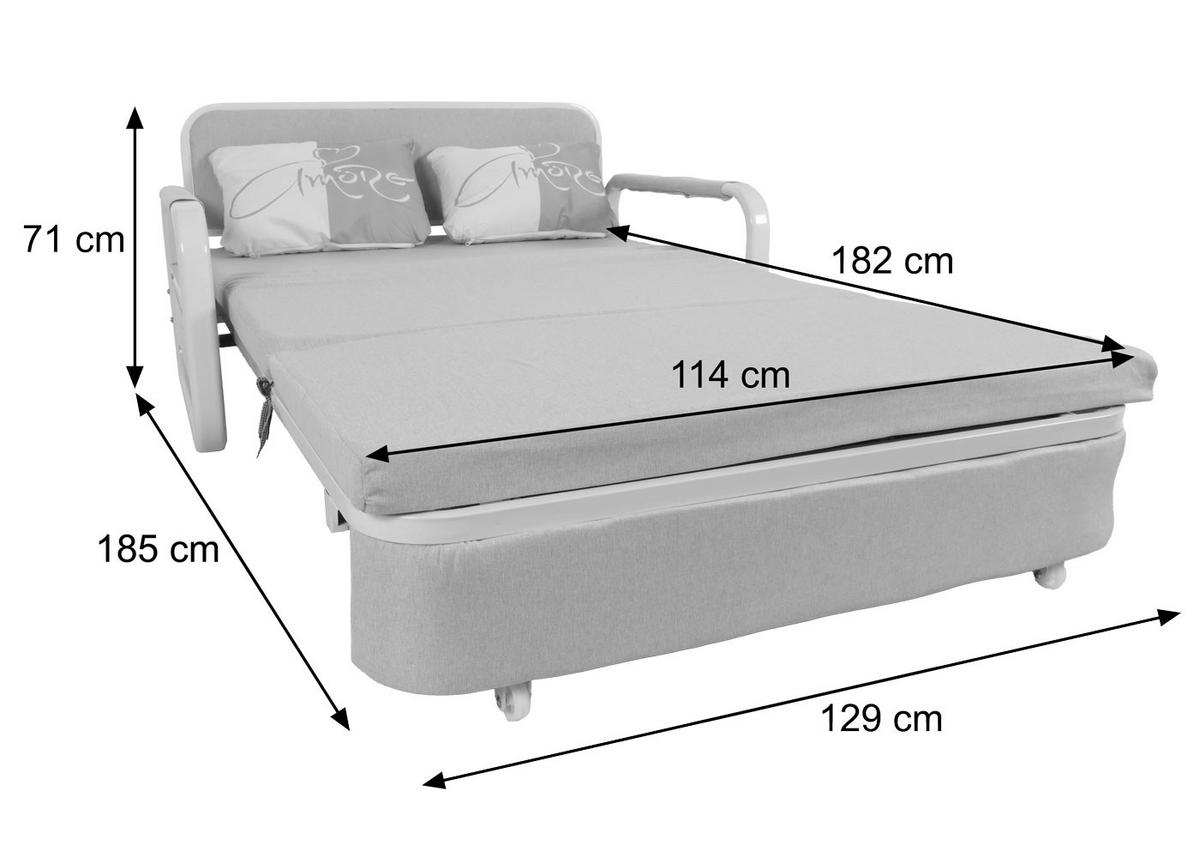 SCHLAFSOFA Beige - Beige, Textil (130/71/185cm) - MCW