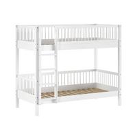 ETAGENBETT 90x200 Keeley Buche Weiß Holz Umbaubar Komfort Stabil - Weiß, Holz (90/200cm) - 58aufmkessel