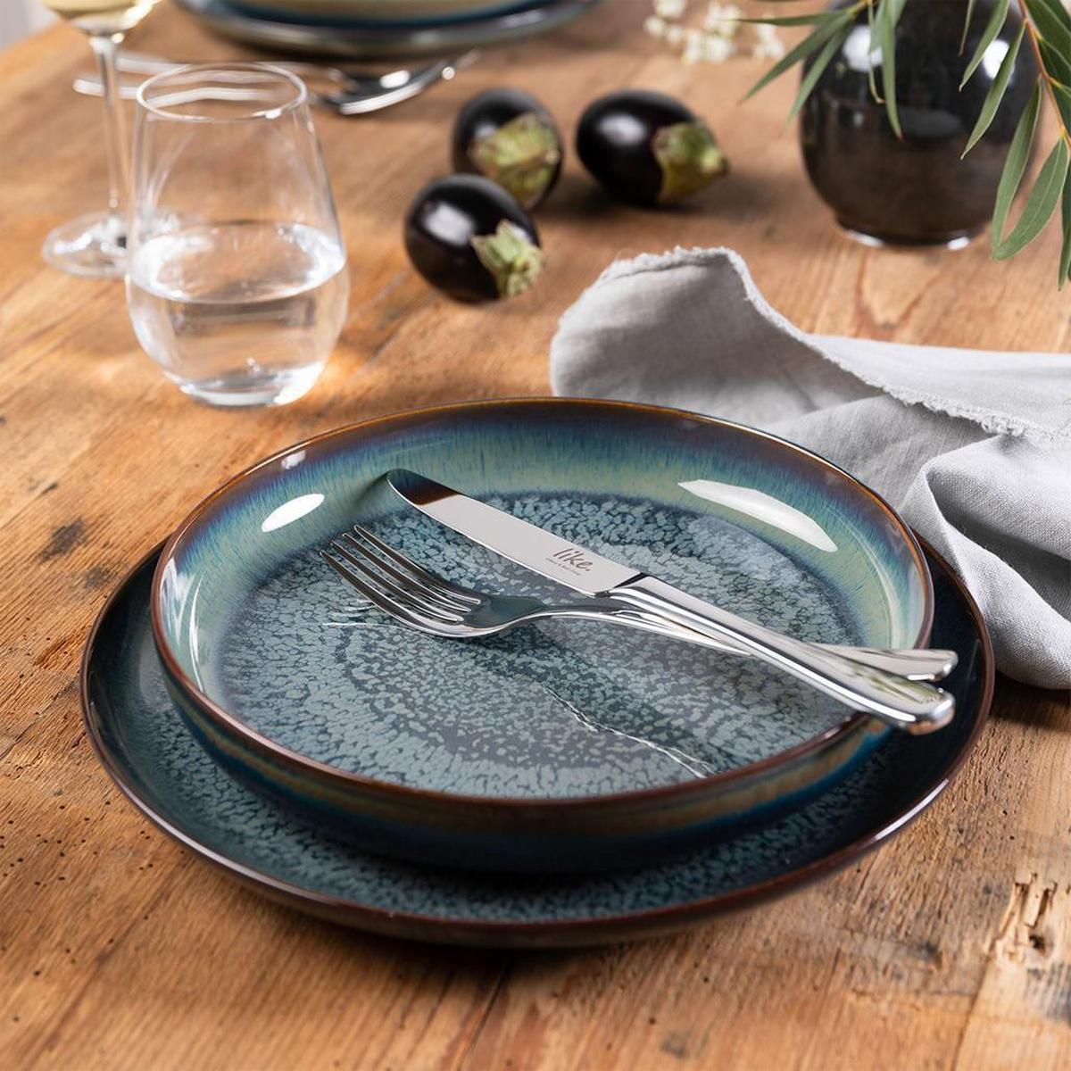 TAFELSERVICE Crafted Breeze 12-tlg. - Blau/Grau, Keramik (2/2/2cm) - like.Villeroy & Boch