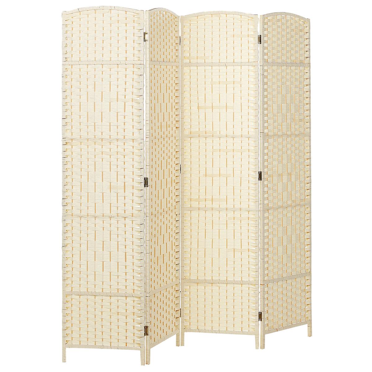 RAUMTEILER 4-teilig Hellbeige 163/170 cm Lappago - Beige, Papier (163/170/2cm) - Beliani
