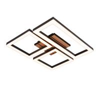 LED DECKENLEUCHTE Vrelis 37/31/6 cm - Schwarz, Kunststoff/Metall (37/31/6cm) - ZMH