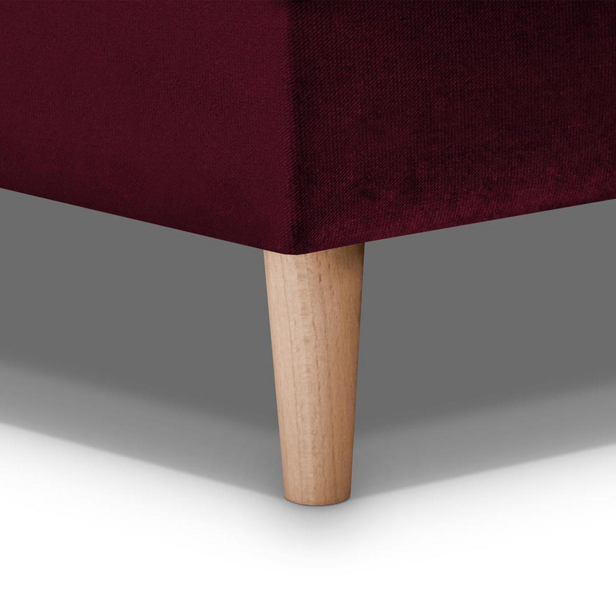 ECKSCHLAFSOFA Halant mit Bettkasten, universelle Ottomane, Veloursstoff, Bordeaux - Bordeaux, Textil (220/140cm) - Beautysofa