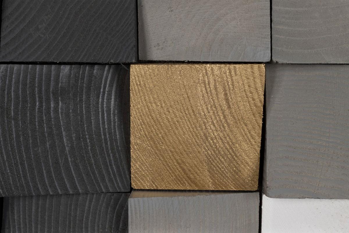 HOLZBILD Grau 75/75 cm - Schwarz/Grau, Holz (7/75cm) - KUNSTLOFT