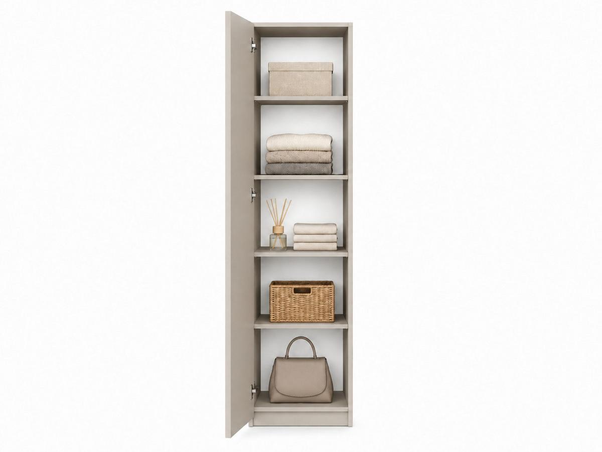 DREHTÜRENSCHRANK ROSA 1D 50/210/55, 1-türig, Kaschmir - Kaschmir/Goldfarben, Holzwerkstoff (50/210/55cm) - imoebel24