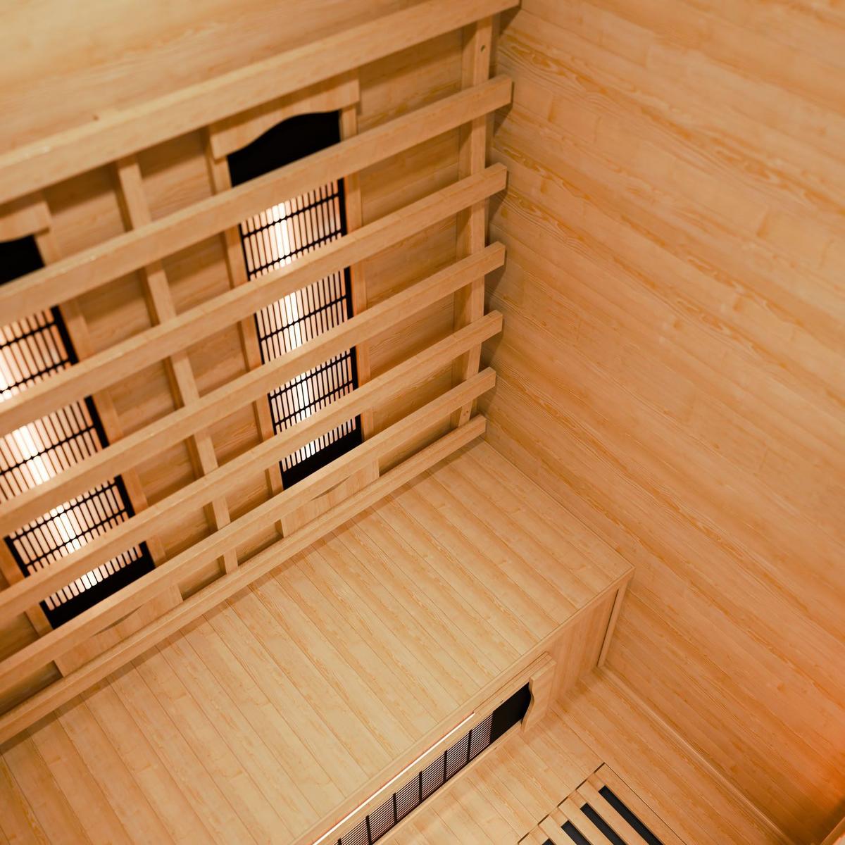 INFRAROTKABINE Oslo mit Vollspektrumstrahlern & Hemlockholz - Naturfarben, Holz (120/190/100cm) - Artsauna