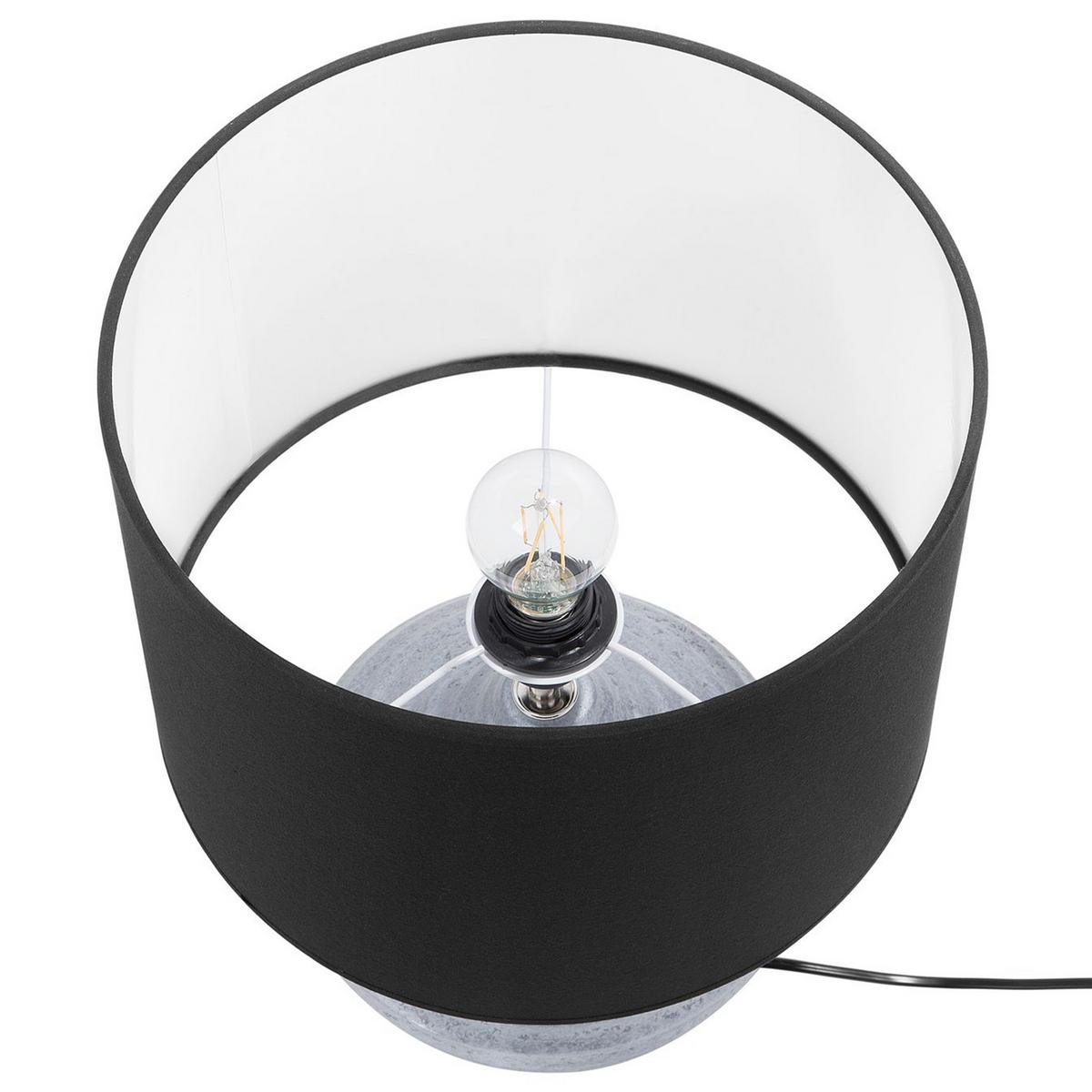TISCHLAMPE Kuban 32/32/42 cm - Silberfarben, Keramik (32/32/42cm) - Beliani