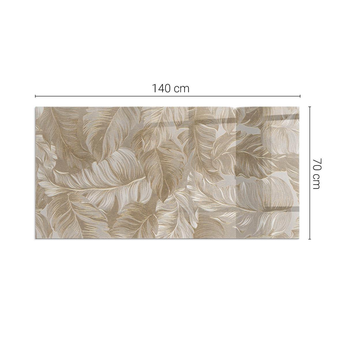 GLASPLATTE für Kamin 140x70 cm - Beige, Glas (140/70/0.4cm) - TULUP