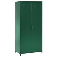 GARDEROBENSCHRANK Stahl grün 4 Fächer Varna - Grün, Metall (76/171/50cm) - Beliani